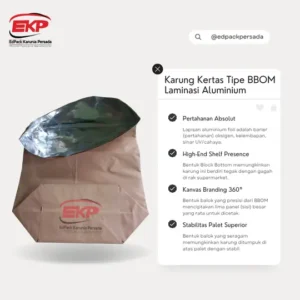 Karung Kertas Tipe BBOM Laminasi Aluminium Foil