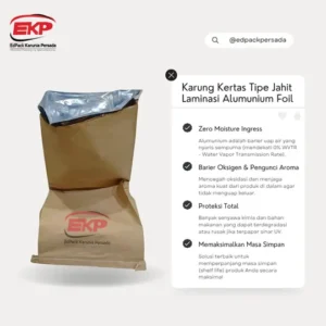 Karung Kertas Tipe Jahit Laminasi Aluminium Foil - Sewn Paper Sack Alumunium Foil Laminated