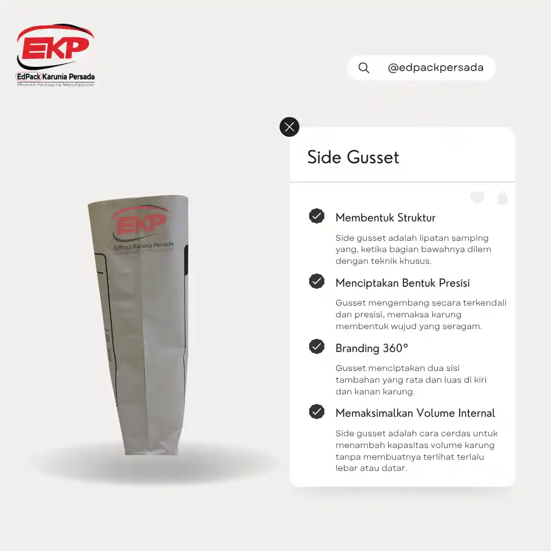 Karung Kertas Tipe BBOM Multiwall Kraft - Side Gusset