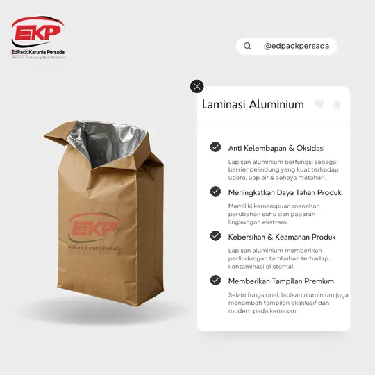 Paper Sack - Karung Kertas Tipe Corong Laminasi Aluminium Foil Atas