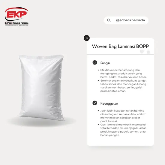 Woven Bag Laminasi BOPP - Karung Woven Laminasi BOPP