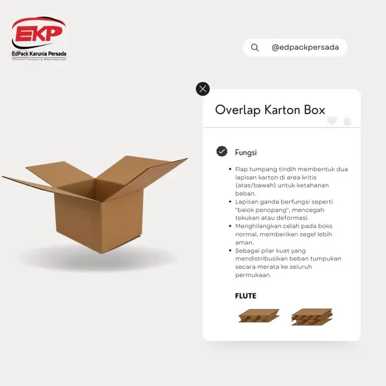 Overlap Karton Box - Kotak Kardus Overlap Edpack Persada